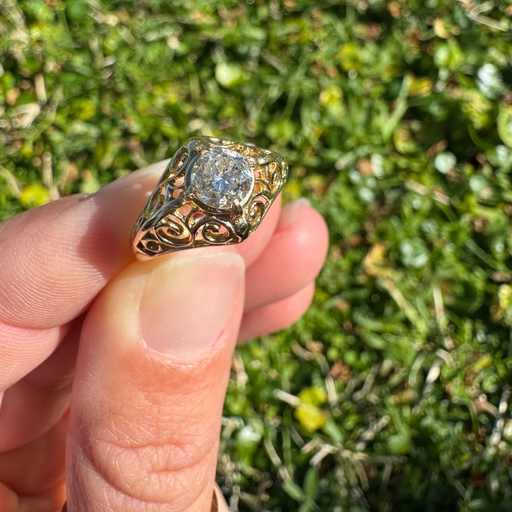 Gold and Diamond Dome Ring